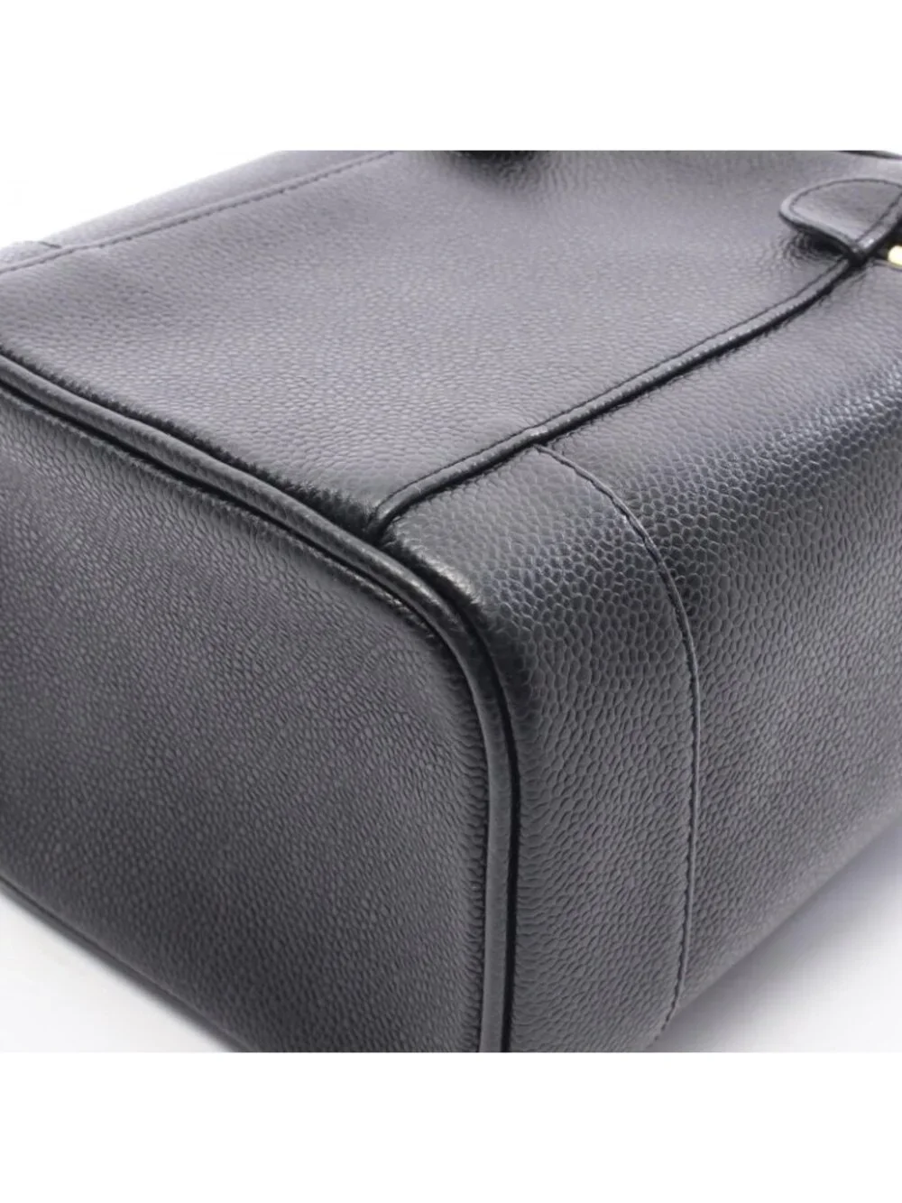 Chanel Handbag CC Logo Black Caviar Leather